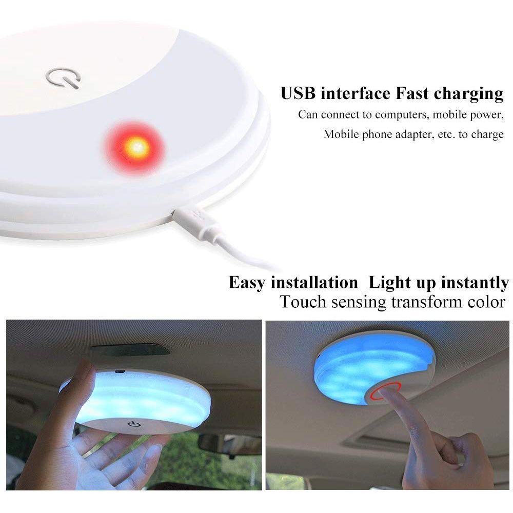 Car LED Portable Multifungsi | Lampu Interior Lamp USB Kabin Mobil