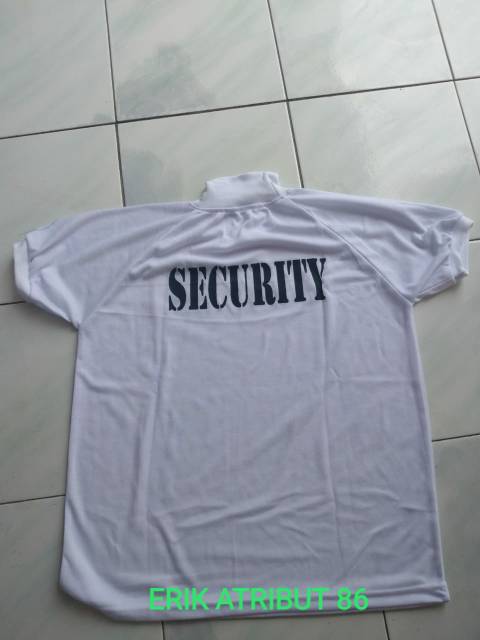 kaos sablon satpam leher tinggi