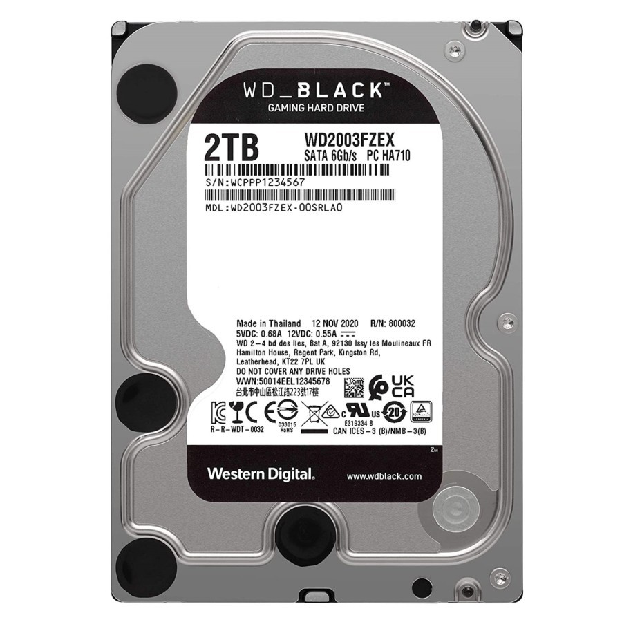 HARD DISK HDD INTERNAL WD BLACK 2TB 7200RPM WD2003FZEX