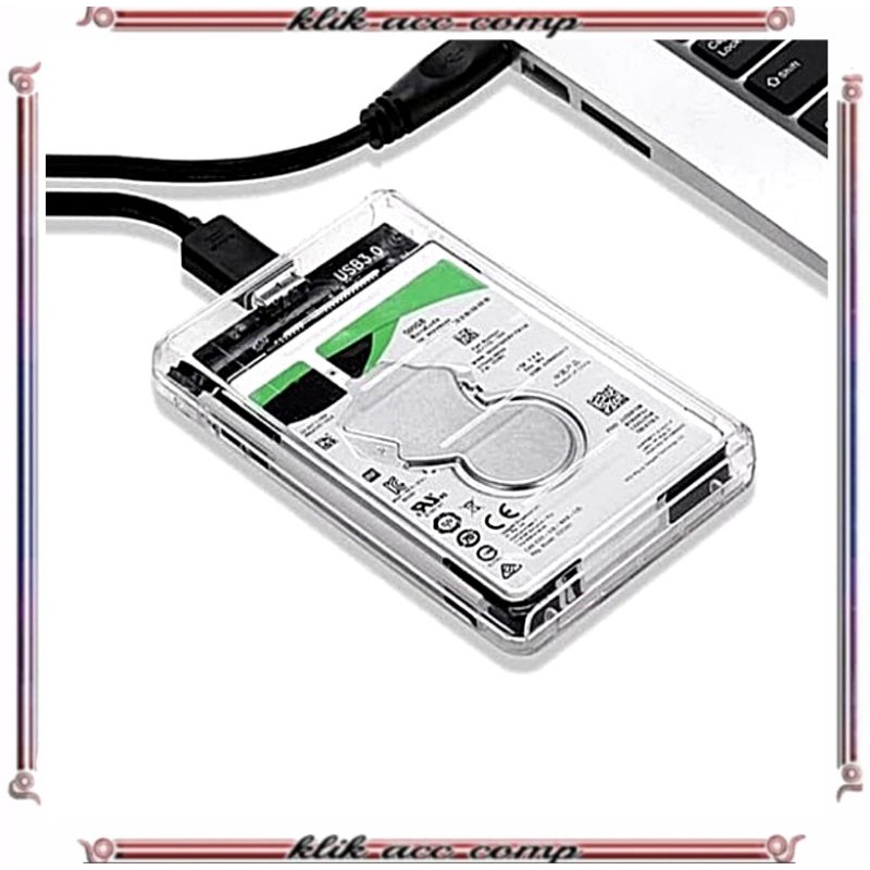 NYK Atom 2.0 Casing HardDisk 2.5&quot; Sata Transparan HDD SSD Enclosure USB2.0