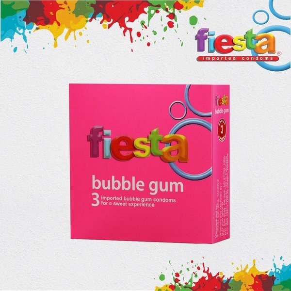 Kondom Fiesta Bubble Gum isi 3 pcs Condom Bubblegum