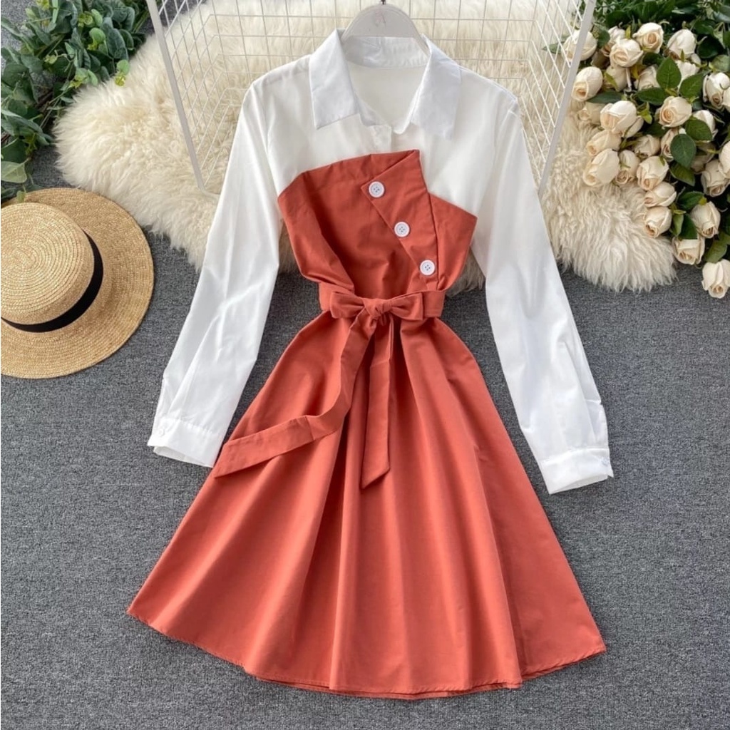 [NSFK] Dress Kayleen / Dress Casual / Dress / Longdress Korea / Baju Dres Wanita / Dres Wanita / Dress Wanita Murah