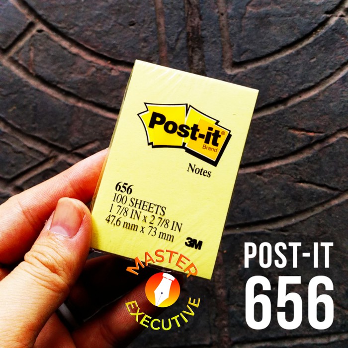 3M Post-it Notes 656 Canary Yellow U.S.A - 47.6 mm x 73 mm 3M-4