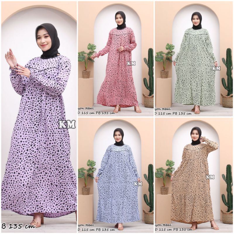 GAMIS RAYON TEBAL LONGDRESS KEKINIAN DASTER GAMIS BAHAN RAYON SUPER