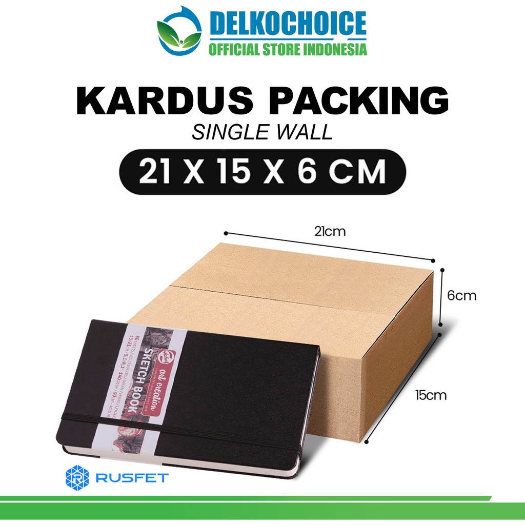 

KARDUS PACKING KARTON BOX 21x15x6cm DUS KOTAK PACKAGING POLOS TEBAL RUSFET PREMIUM / SATUAN