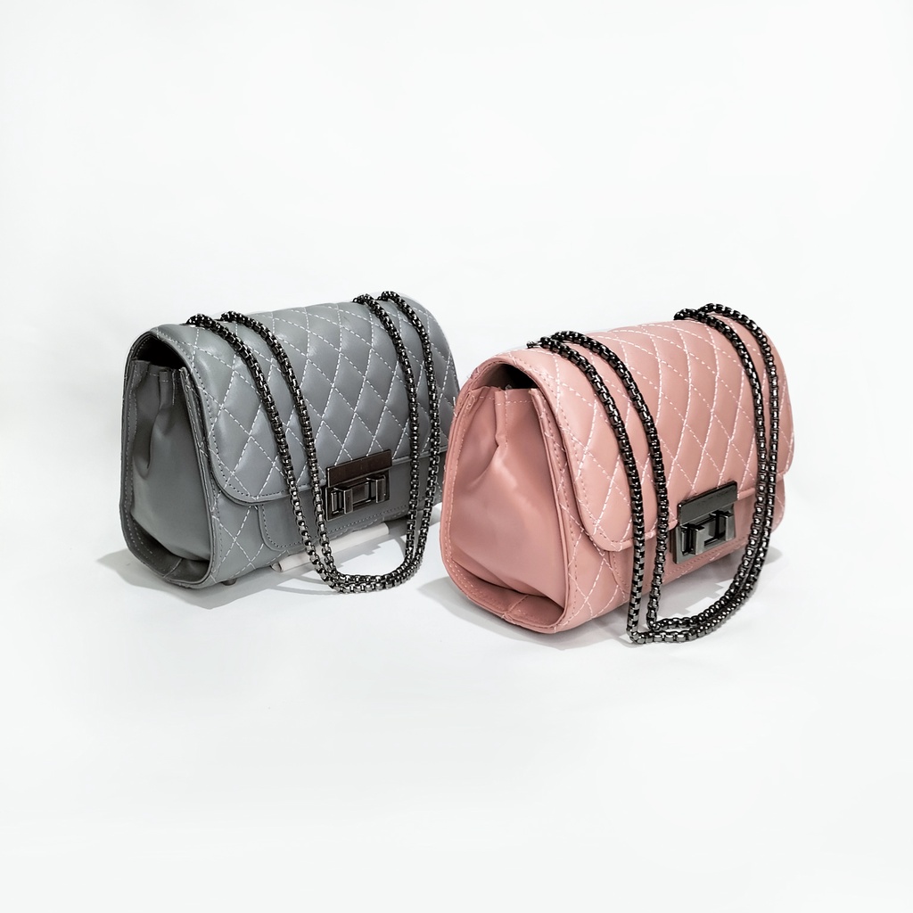 Tas wanita selempang Tali Rantai Shoulder Bag Terbaru Sling bag Polos handbag strap rante Tas wanita