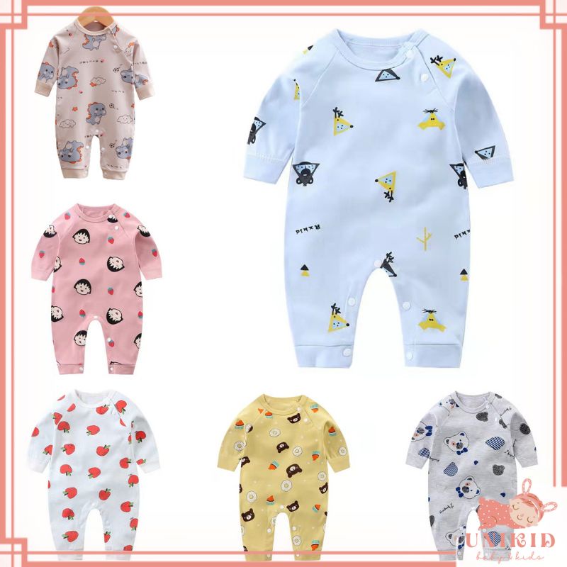 UNIKID JUMPER PANJANG BAYI ROMPER BAYI JUMPER LENGAN PANJANG ANAK IMPORT PREMIUM JUMPSUIT BAJU KODOK ANAK MURAH