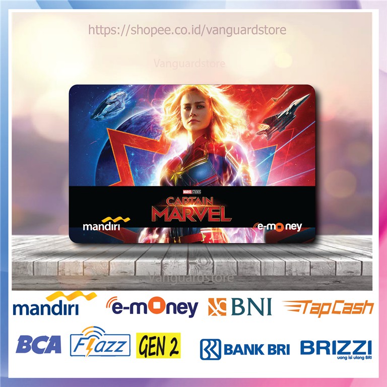 KARTU E MONEY E TOLL MOVIE CAPTAIN MARVEL FILM 29 EMONEY MANDIRI FLAZZ BCA TAPCASH BRIZZI BRI