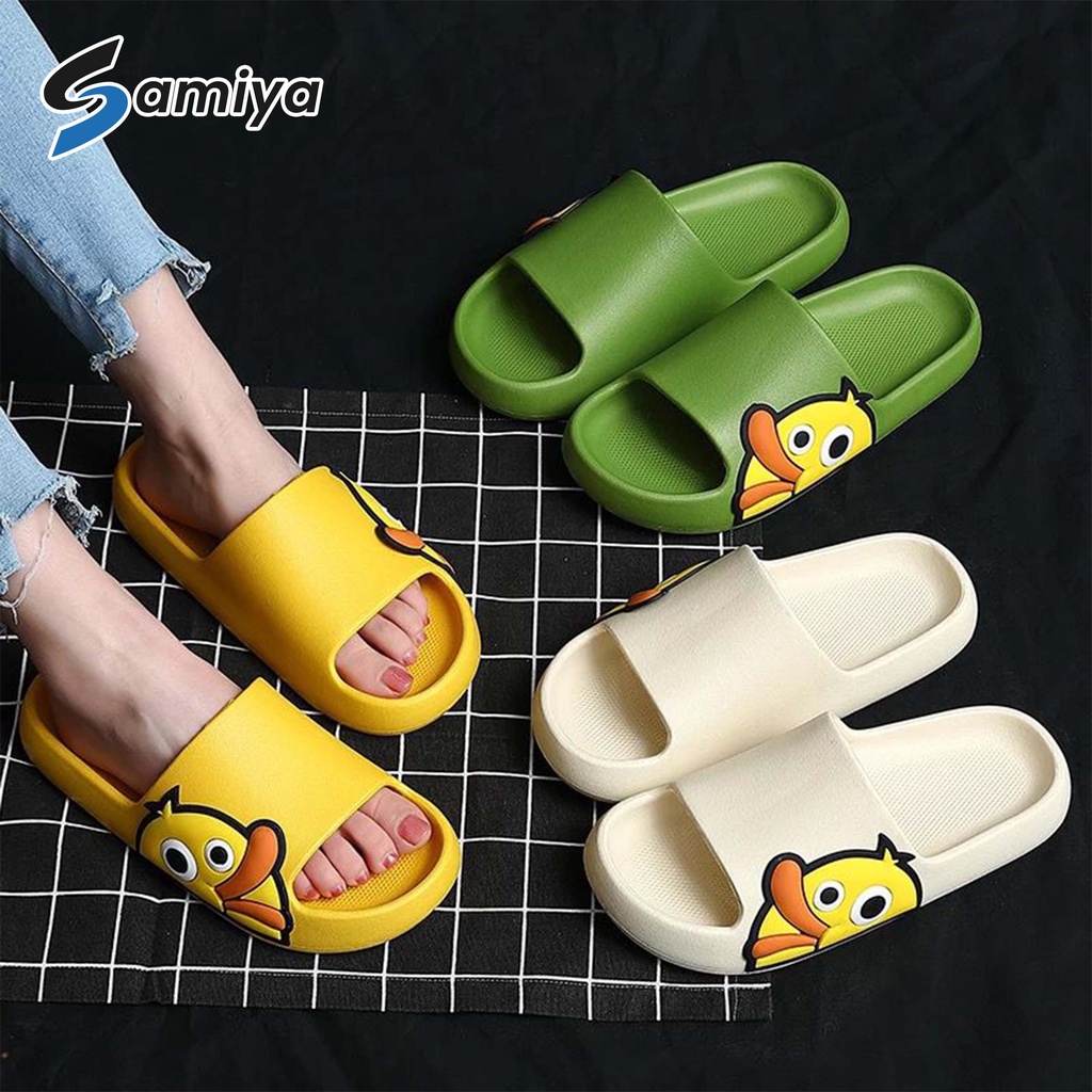 sandal dewasa motif bebek / cute duck slipper anti slip / sendal slop rumah indoor outdoor slippers