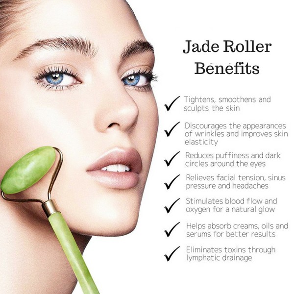 (READY &amp; ORI) Jade Facial Roller Anti Wrinkle Healthy Face Beauty Tool Set anti kerut setrika wajah Alat Pijat Wajah Facial Message Batu Roller Giok Stone