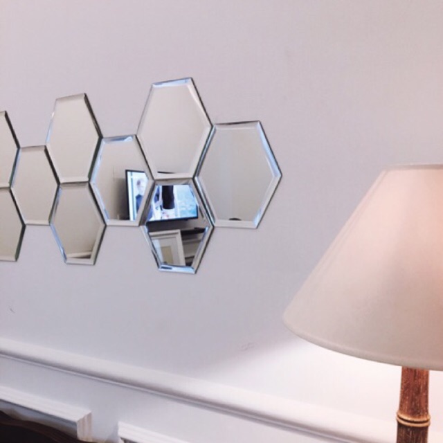 Hexagonal Bevel Mirror 5 pcs