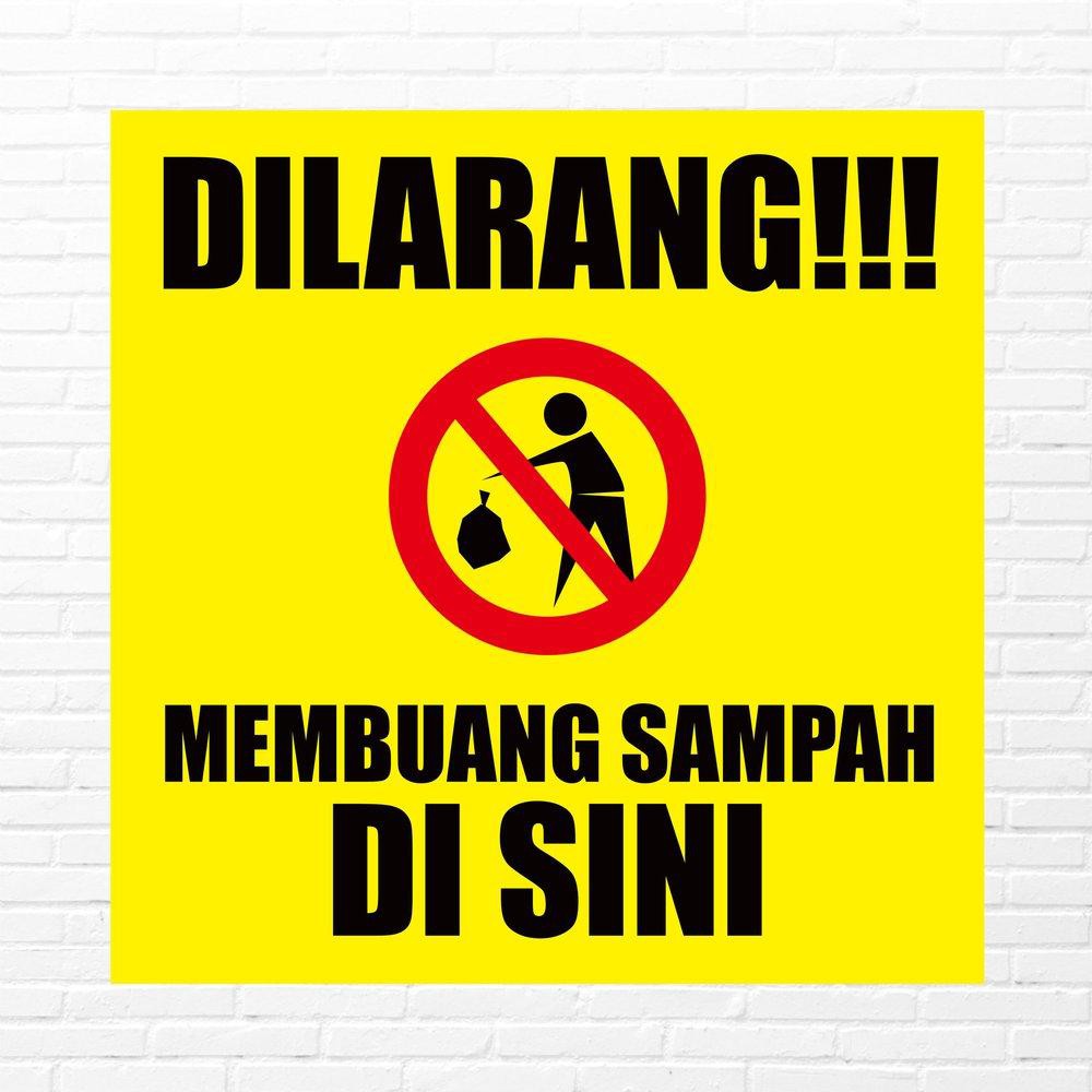 Banner Atau Spanduk Dilarang Buang Sampah Sparepart Murah Shopee Indonesia