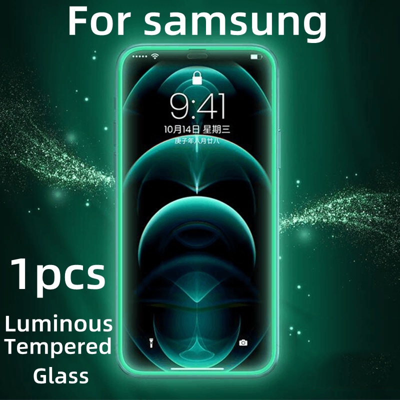 1pc Pelindung Layar Tempered Glass Luminous Untuk Samsung M01S M02S M10S M21S M30S M02 M10 M11 M12 M20 M21 M22 M30 M31 M32 M52 M62G