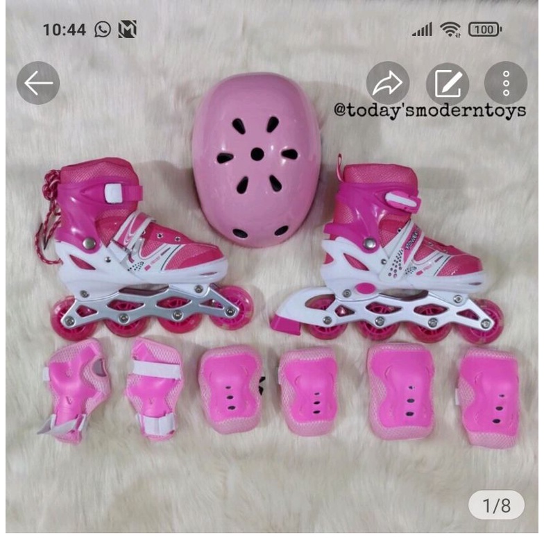 PROMO HEBOH !!! FULLSET LENGKAP SEPATU RODA ANAK / INLINE SKATE / SETTING BAJAJ PEMULA