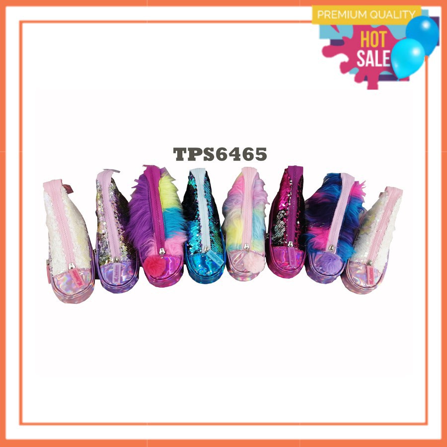 

Tempat pensil motif sepatu bulu dan sequins 0a1b