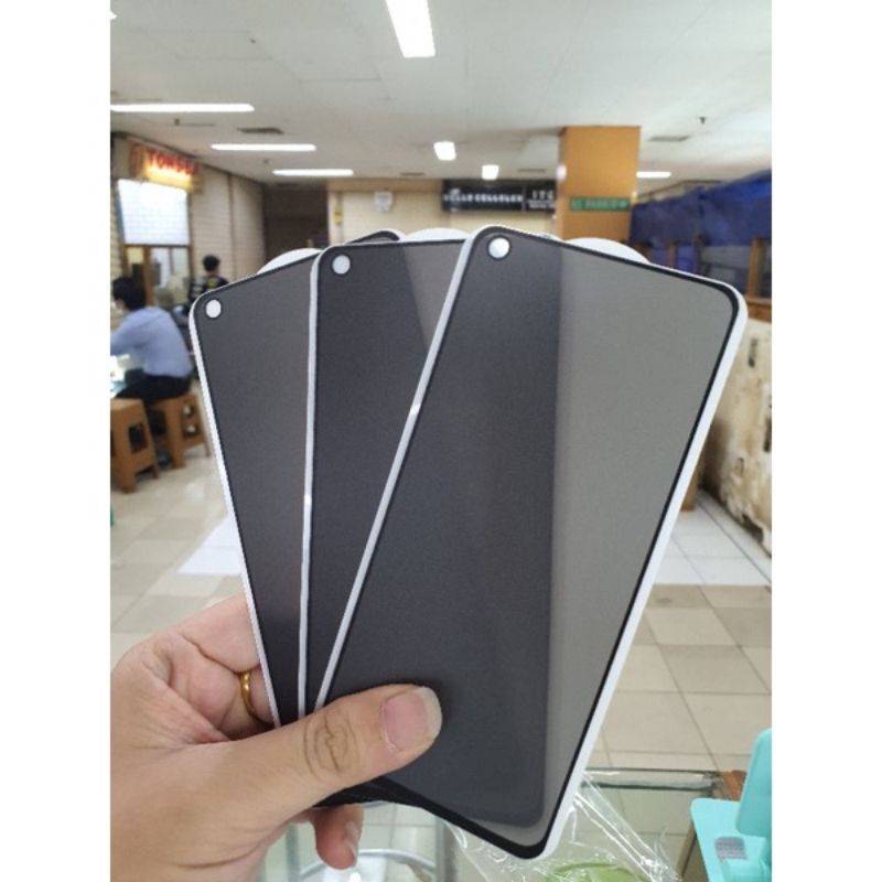 Tempred Glass Kaca SPY Black Matte Doff Oppo A54/A74 Gelap Super tebal Premium quality