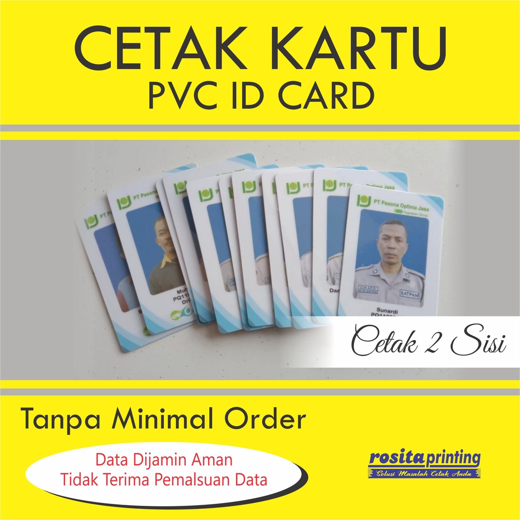 

Cetak Kartu ID Card / Name Tag bahan PVC