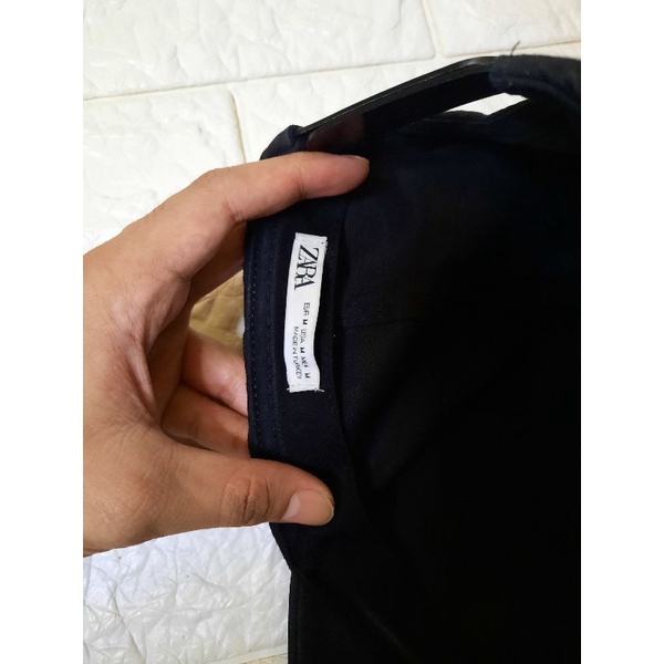 Topi Basic Hitam ZARA Second Original