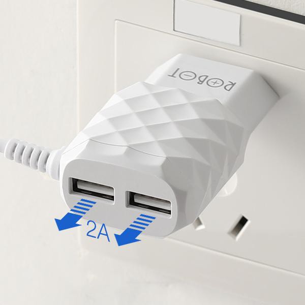 Charger Robot RT-K5 Triple USB Garansi Resmi Casan Iphone /Casan Robot Tipe-C Original/ Casan Xiaomi