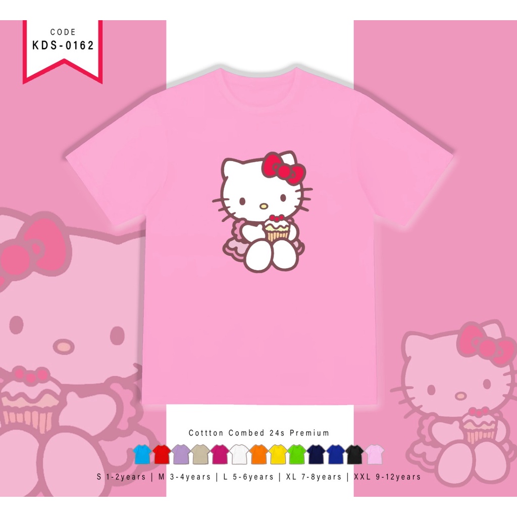 T-SHIRT / KAOS ANAK-ANAK TERMURAH BERGAMBAR HK CUPCAKE - TERIMA CUSTOM KAOS KELUARGA