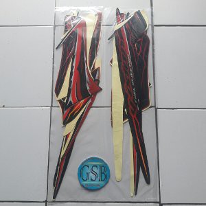 Unik Striping motor old vixion 2010 merah terakhir