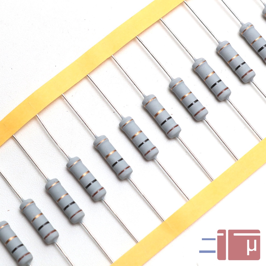 Resistor 1R 1 Ohm 2W Metal Oxide 5% Taiwan Kaki Tembaga