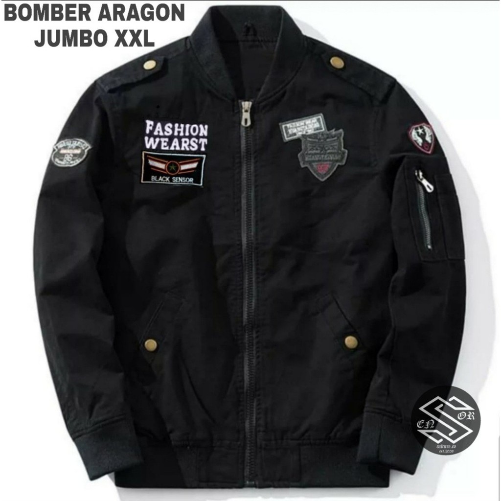 jaket bomber canvas pria elegant (TERSEDIA UKURAN.L.XL,XXL)