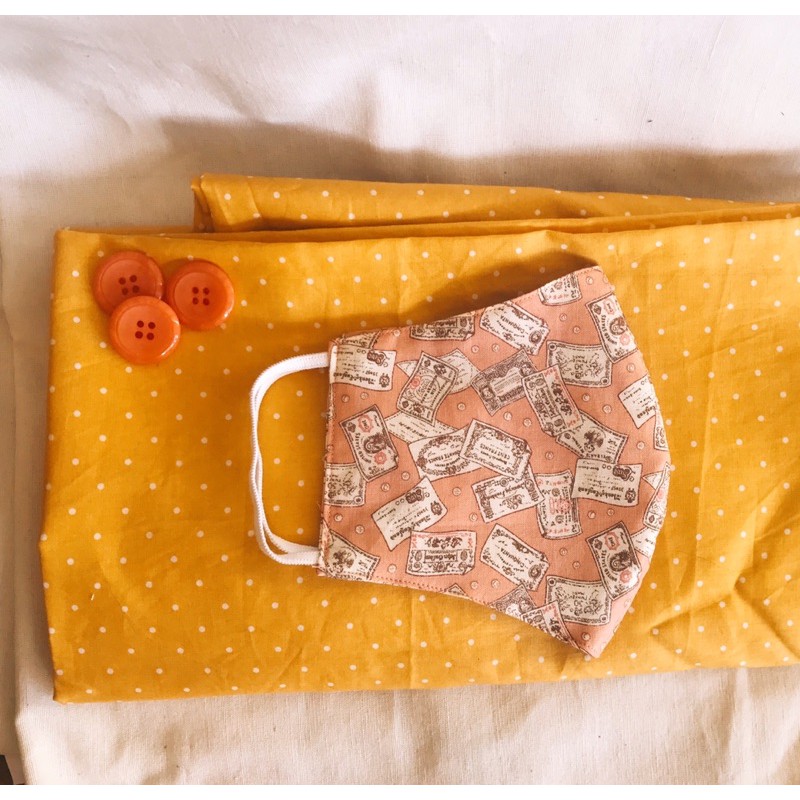 Masker Kain Katun Jepang Pink Dollar