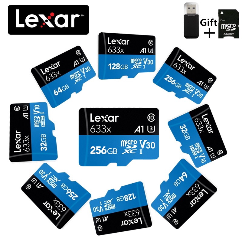 COD / Gift / Lexar 633x MicroSD Memory Card Capacity 1TB 512GB 64GB 128GB 256GB Micro Sd Class 10 TF