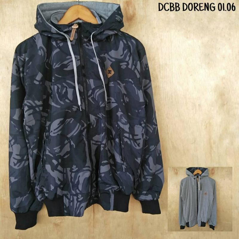 Hoodie Doreng Jaket Parasut Zipper Army Doreng L XL