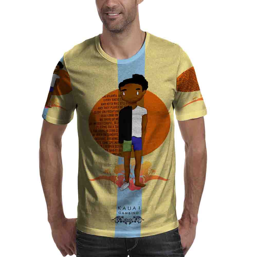 Fullprint Tshirt Childish Gambino Music Kaos Bahan Polyester