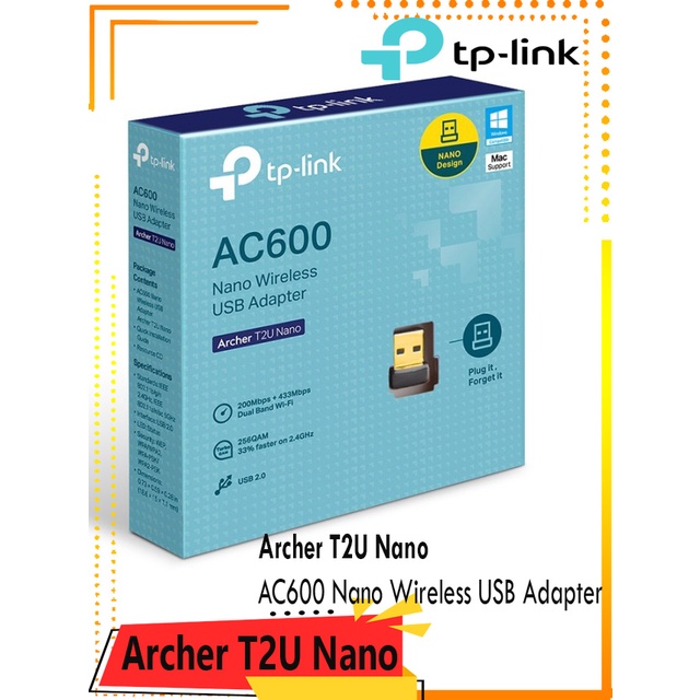 Archer T2U Nano AC600 Nano Wireless USB Adapter