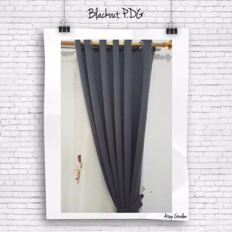 Gorden Polos Blackout Jendela Abu Tua