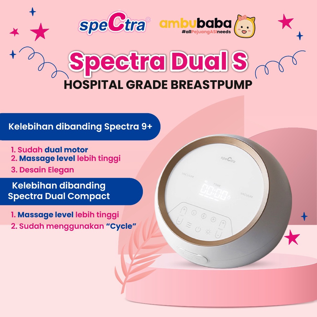 SPECTRA DUAL S PREMIUM ELECTRIC BREAST PUMP POMPA ASI HOSPITAL GRADE