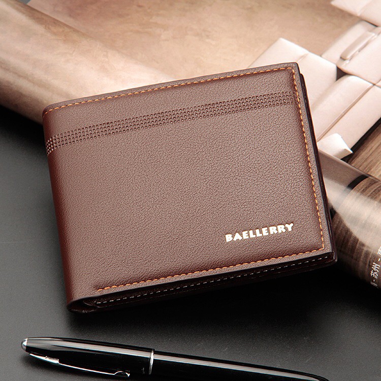 Dompet Baellery Pendek Original - Dompet Lipat Pria - Dompet Lipat Baellerry Kulit Polos Doff [BL04]