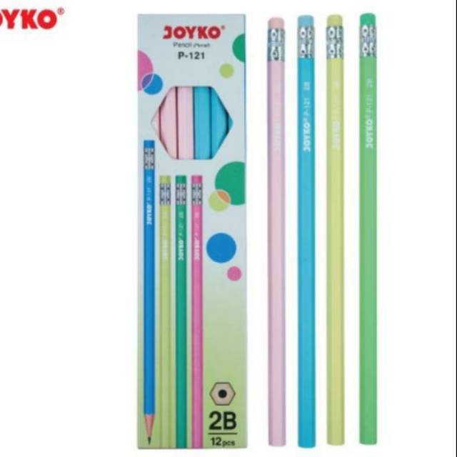 

Pensil 2B + Penghapus Joyko P-121 Pastel