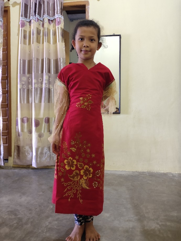 Dres Kombinasi Broklat Tile. Batik Solo