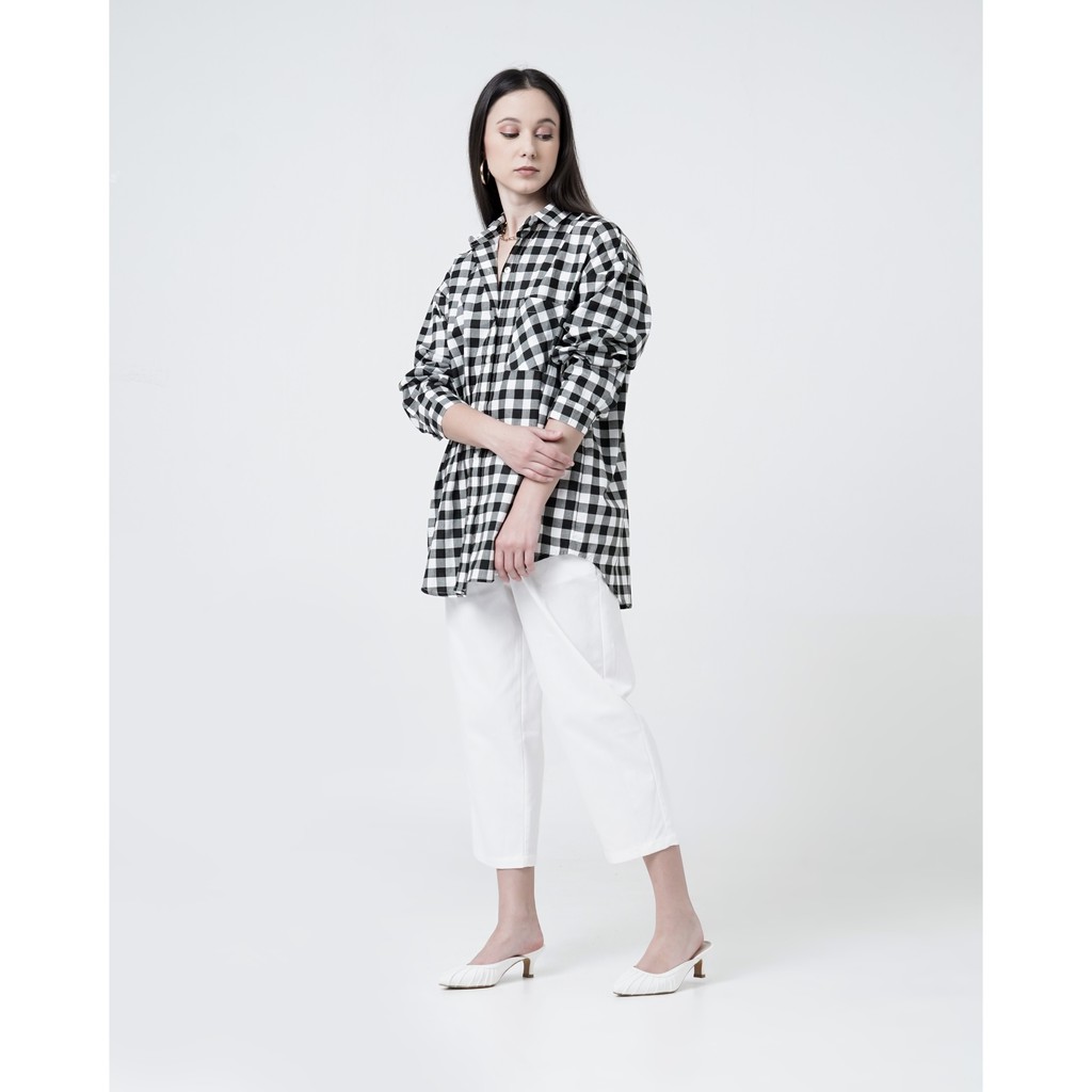 This Is April  Oleya Top Atasan Kemeja Wanita Black-1