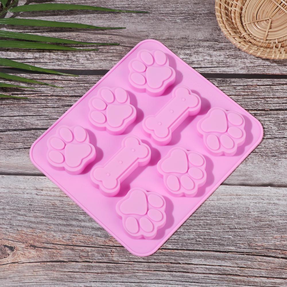 Cetakan Kue Coklat Nanas Alat Baking Bentuk Tulang Puppy Dog Paw Handmade Ice Cube Tray