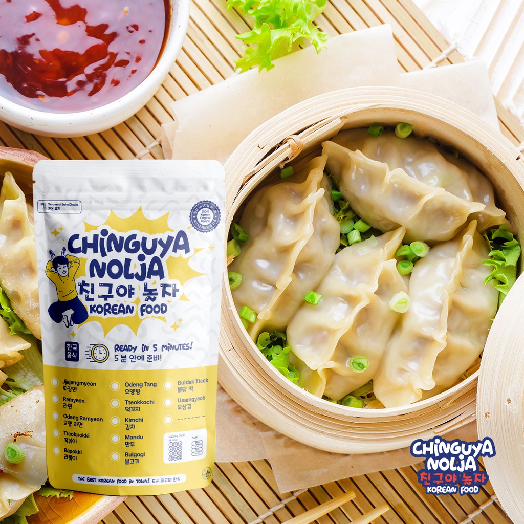 

Chinguya Nolja - Mandu / Dumpling Korean Isian Sayur Dan Daging Instan Hallal - Korean Food