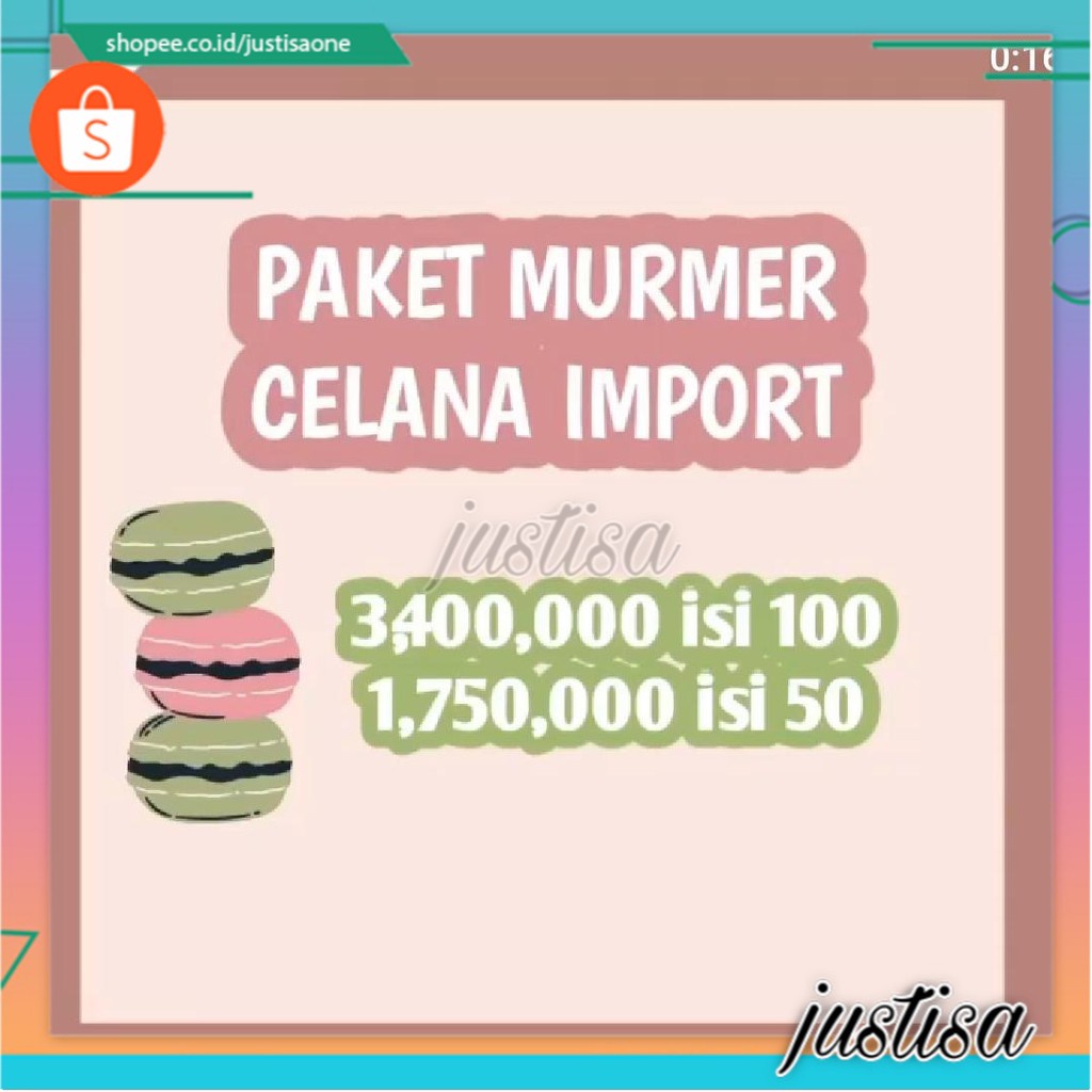 Promo !! CELANA IMPORT ANAK import ISI 100