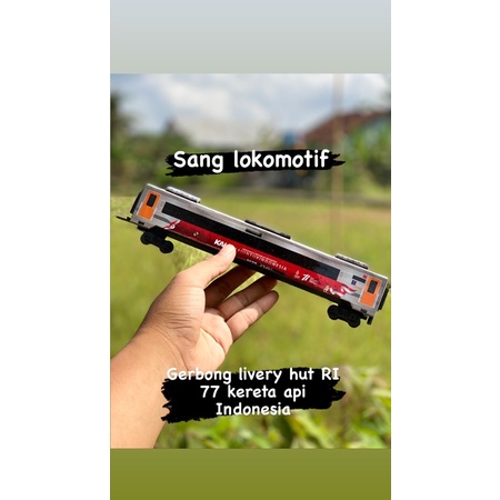 Jual Mainan Miniatur Kereta Api Gerbong Stainless Tell Ekonomi Livery