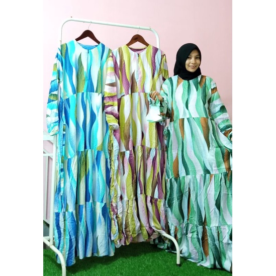 Gamis Uniqlo Salur Canda