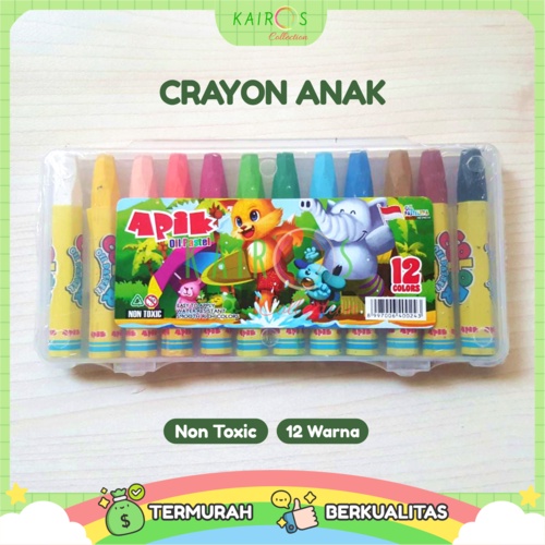 Crayon 12 warna Oil Pastel Crayon Krayon Anak