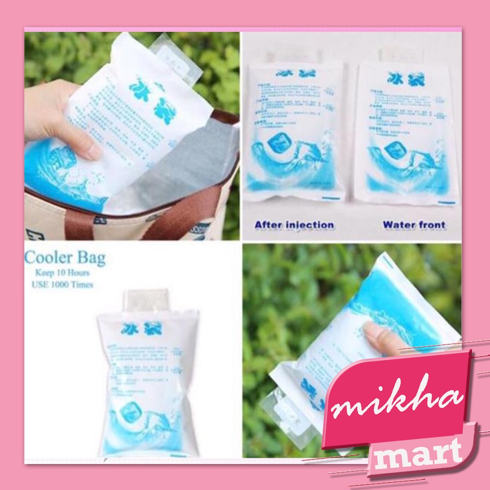 Ice Gel Bag Jelly Es Pack 400 ml Cooler Bags Menjaga Suhu Dingin Tas Bekal Makan - MKM