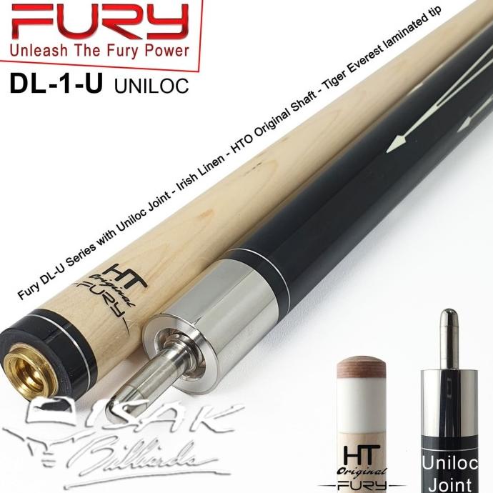 Fury Dl-1 Maple Pool Cue - 13 Mm - Billiard Stick Stik Biliar Bilyar