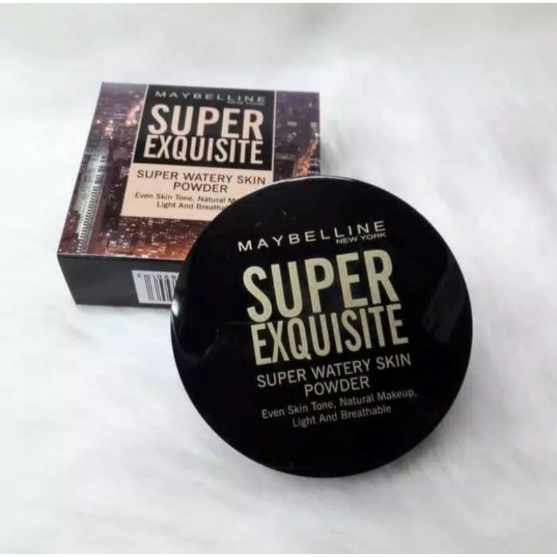 Bedak Maybelline Super Exquisite 2in1 + SponsKemasan Hitam / Bedak Maybelline Hitam