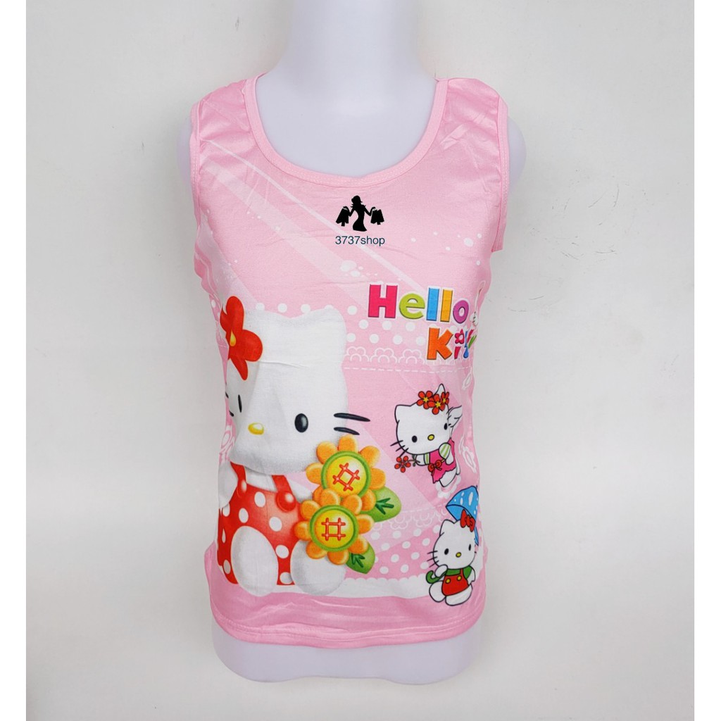 TANKTOP SINGLET ANAK  CEWEK PEREMPUAN KAOS  KUTUNG HELLO  