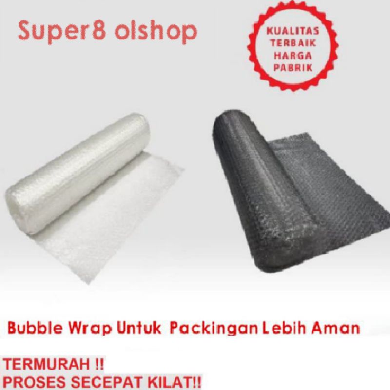 Bubble Wrap Hitam &amp; Putih untuk Packing per 1 pcs barang⭐ Super8⭐