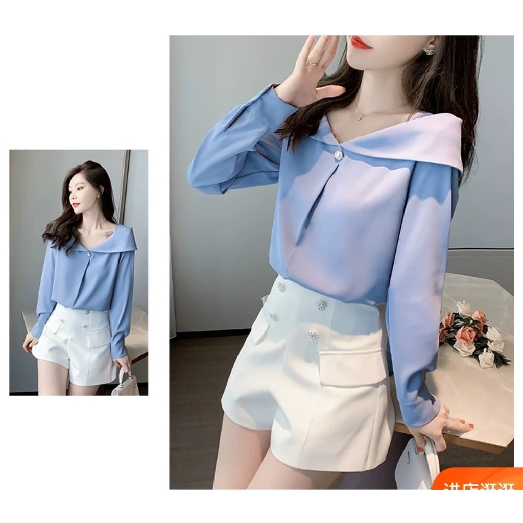 +[HNFK] Blouse Wanita Korea / Blouse Murah / Blouse / Atasan Wanita / Blouse Jorina